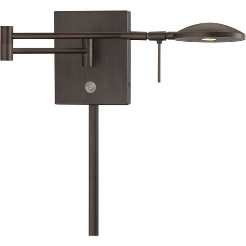 George's Reading Room 3.5 inch 8.00 watt Copper Bronze Patina Swing Arm Wall Lamp Wall Light