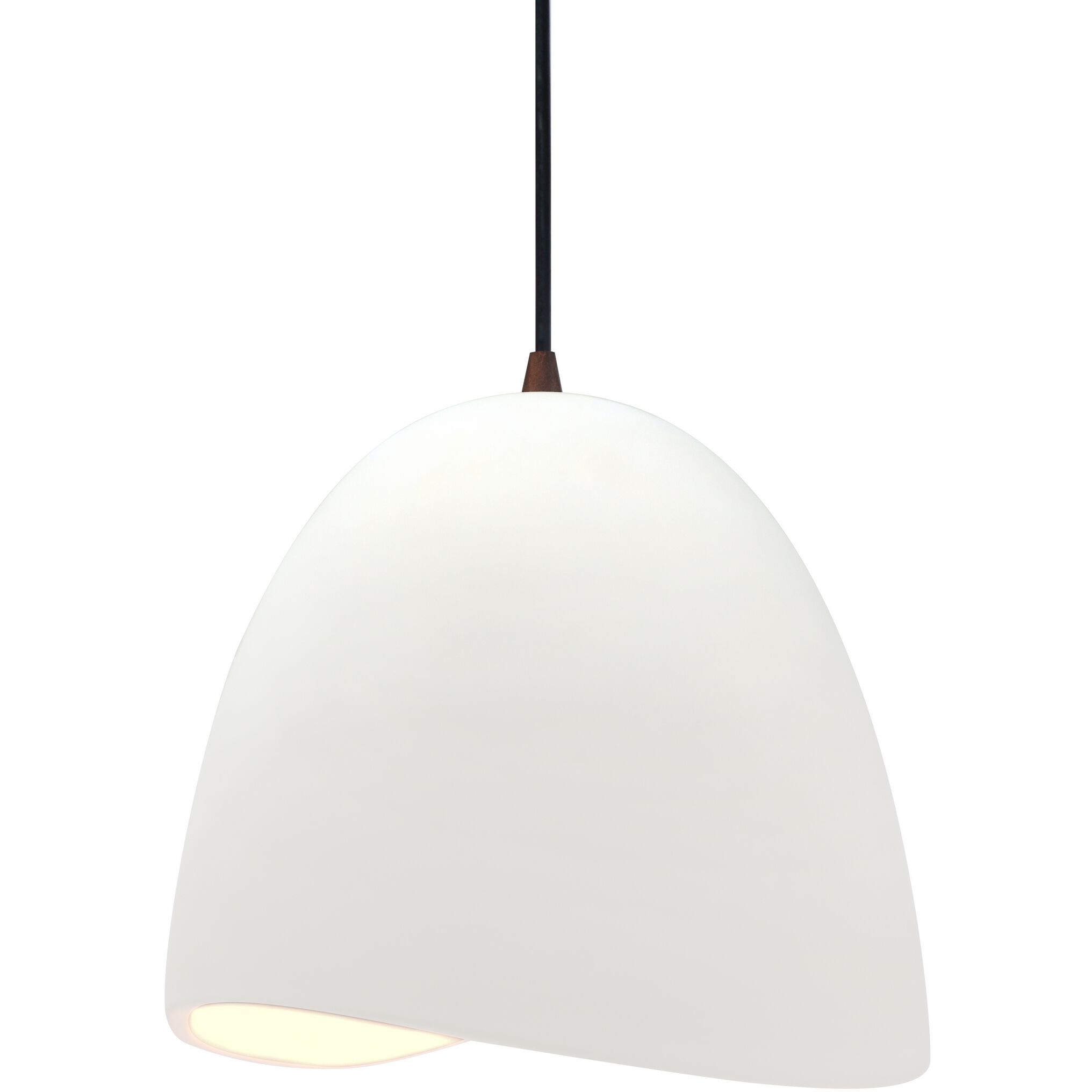 Radiance Collection - Brisa Pendant Ceiling Light in Matte Black, Black Cord, Replaceable Bulb, Bisque, 9W x 8.75H, Form+Finish+Function