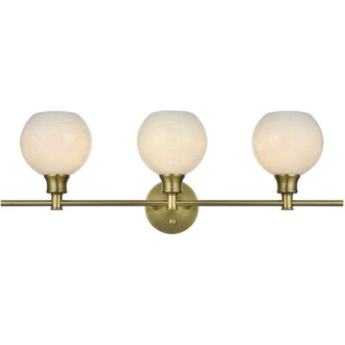 Collier 3 Light 28 inch Satin Gold Bath Sconce Wall Light