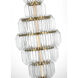 Waterford Killarney LED 19 inch Natural Brass Layered Entry Chandelier Ceiling Light