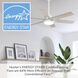 Georgetown 52 inch Fresh White with Light Oak and Fresh White Blades Ceiling Fan