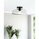 Alora Mood Sylvia 1 Light 12 inch Matte Black Semi Flush Mount Ceiling Light