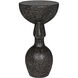 African 26 X 14 inch Black Fiber Cement Side Table