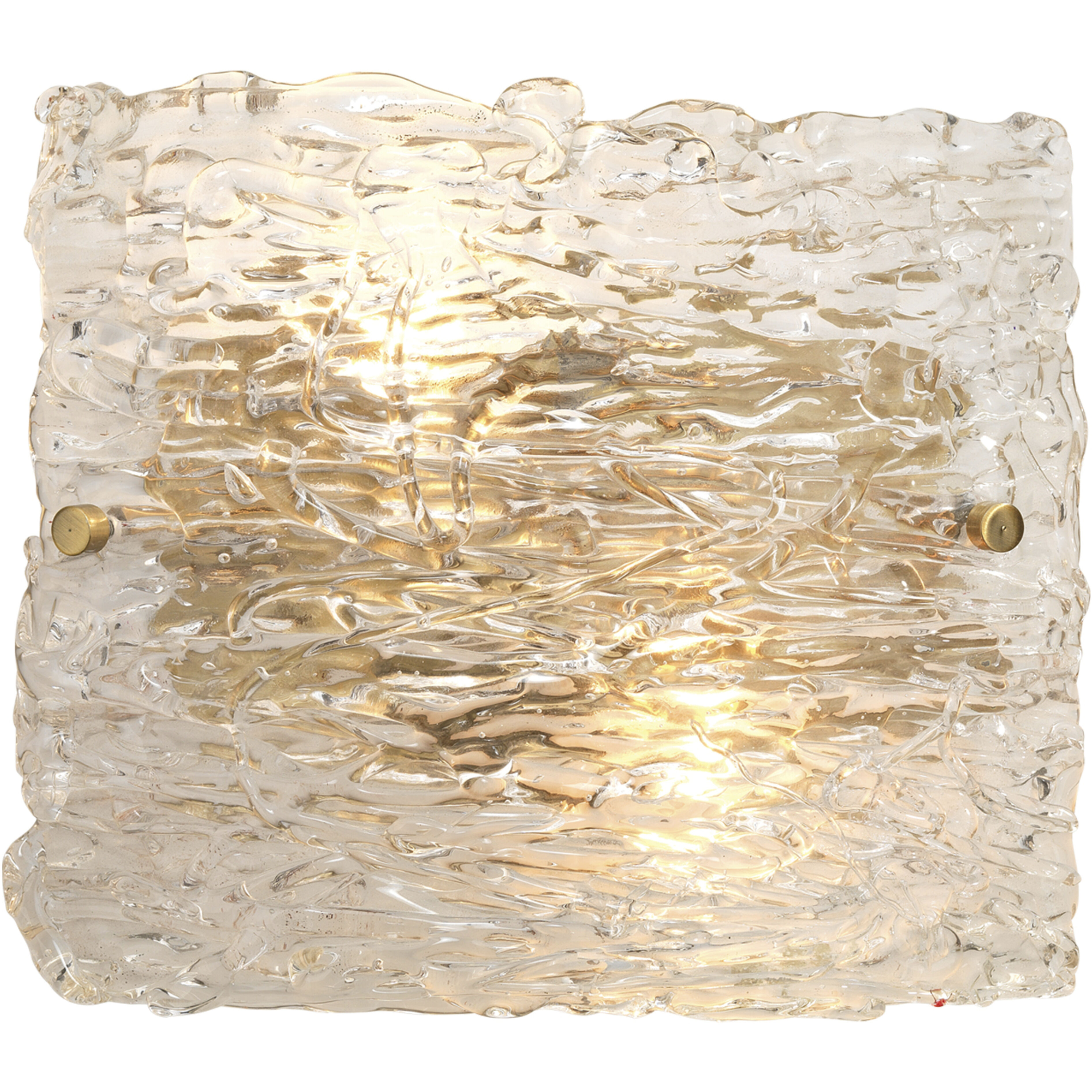 Swan Curved Glass 2 Light 12 inch Clear Textured Glass w/ Antique Brass Wall Sconce Wall Light