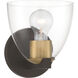 Noellea 1 Light 6.5 inch Dark Bronze and Legacy Brass Bath Sconce Wall Light