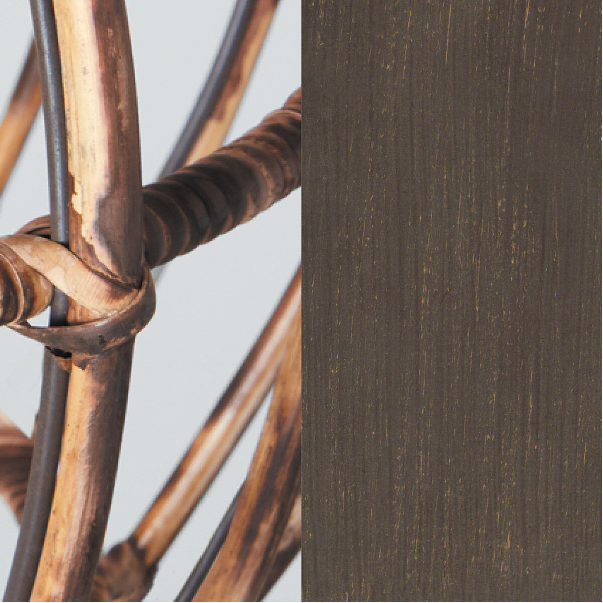 Sanibel 4 Light 24 inch Blazed Rattan and Nordic Grey Pendant Ceiling Light