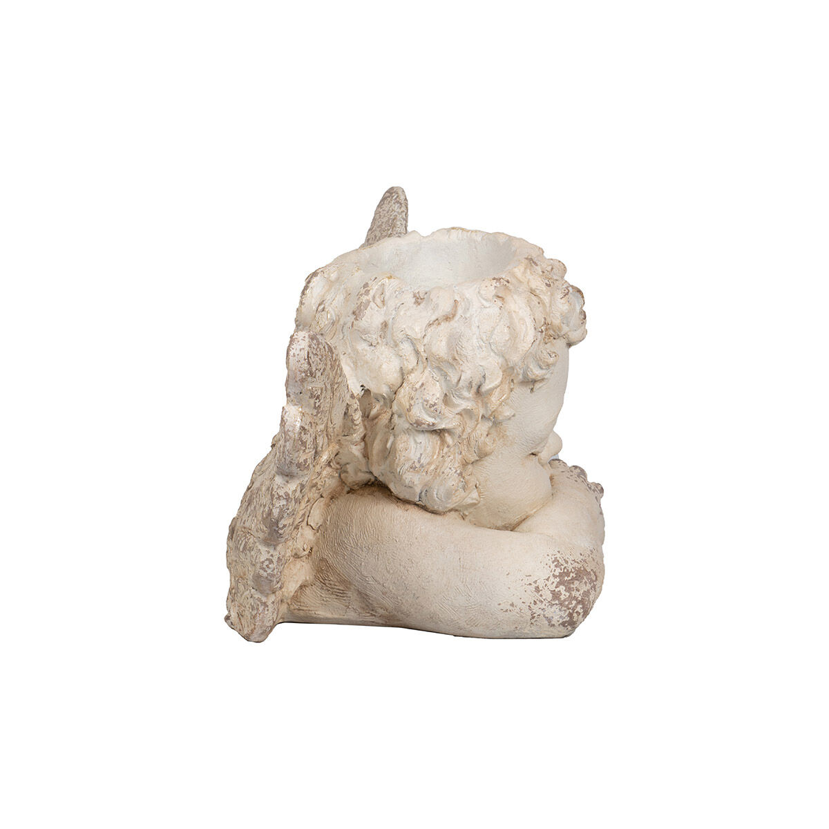 Sleeping Cherub Cream Outdoor Planter