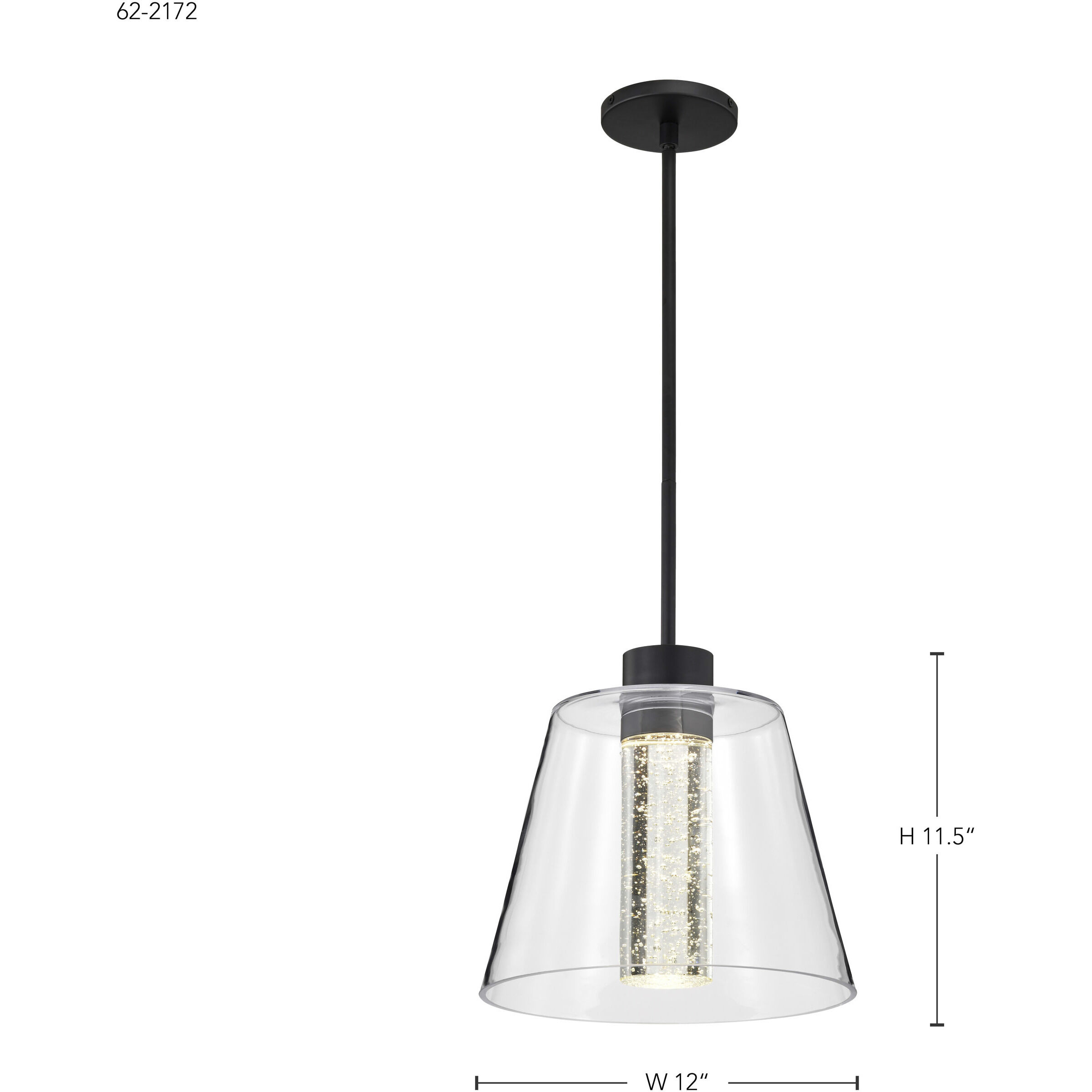 Aura LED 12 inch Matte Black Pendant Ceiling Light