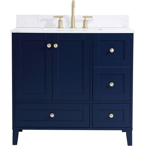 Sommerville 36 X 22 X 34 inch Blue Vanity Sink Set