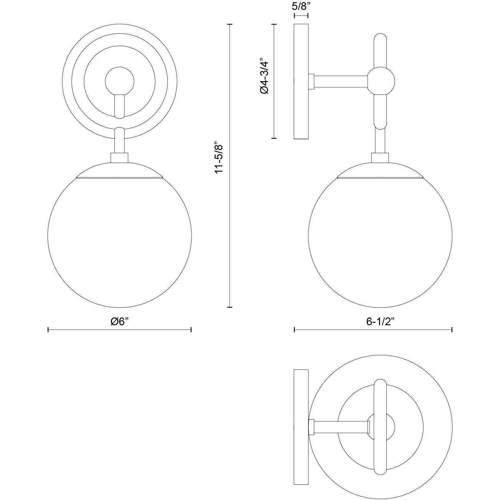 Alora Mood Fiore Wall/Vanity Light Wall Light in Brushed Gold