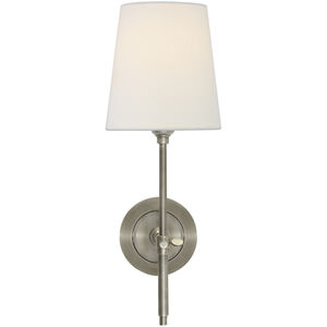 Visual Comfort Signature Collection Thomas O'Brien Bryant 1 Light 5.5 inch Antique Nickel Sconce Wall Light in Linen TOB2002AN-L - Open Box