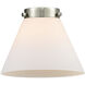 Franklin Restoration Cone 1 Light 8 inch Polished Nickel Mini Pendant Ceiling Light in Incandescent, Matte White, Franklin Restoration
