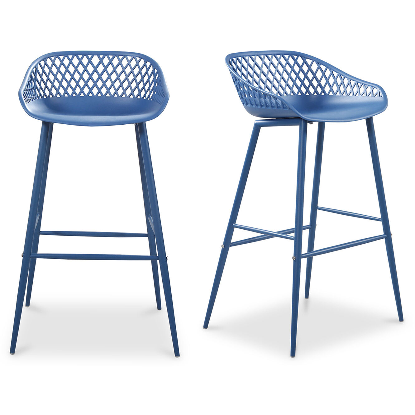 Piazza 37 inch Blue Outdoor Barstool
