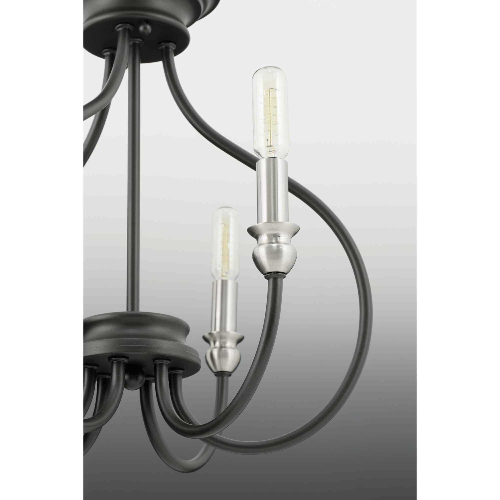 Whisp 4 Light 21 inch Graphite Chandelier Ceiling Light