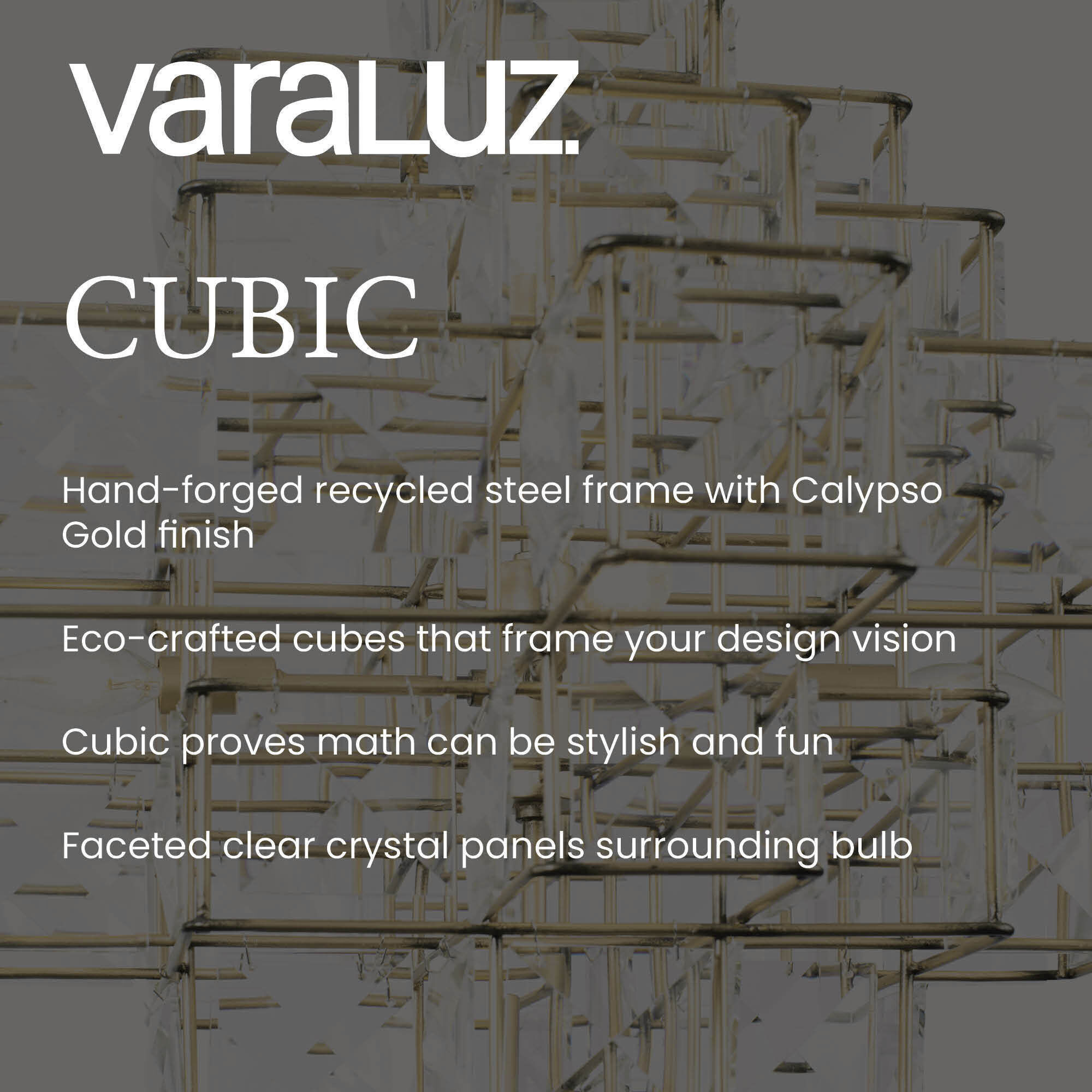 Cubic 14 Light 18.5 inch Calypso Gold Foyer Pendant Ceiling Light