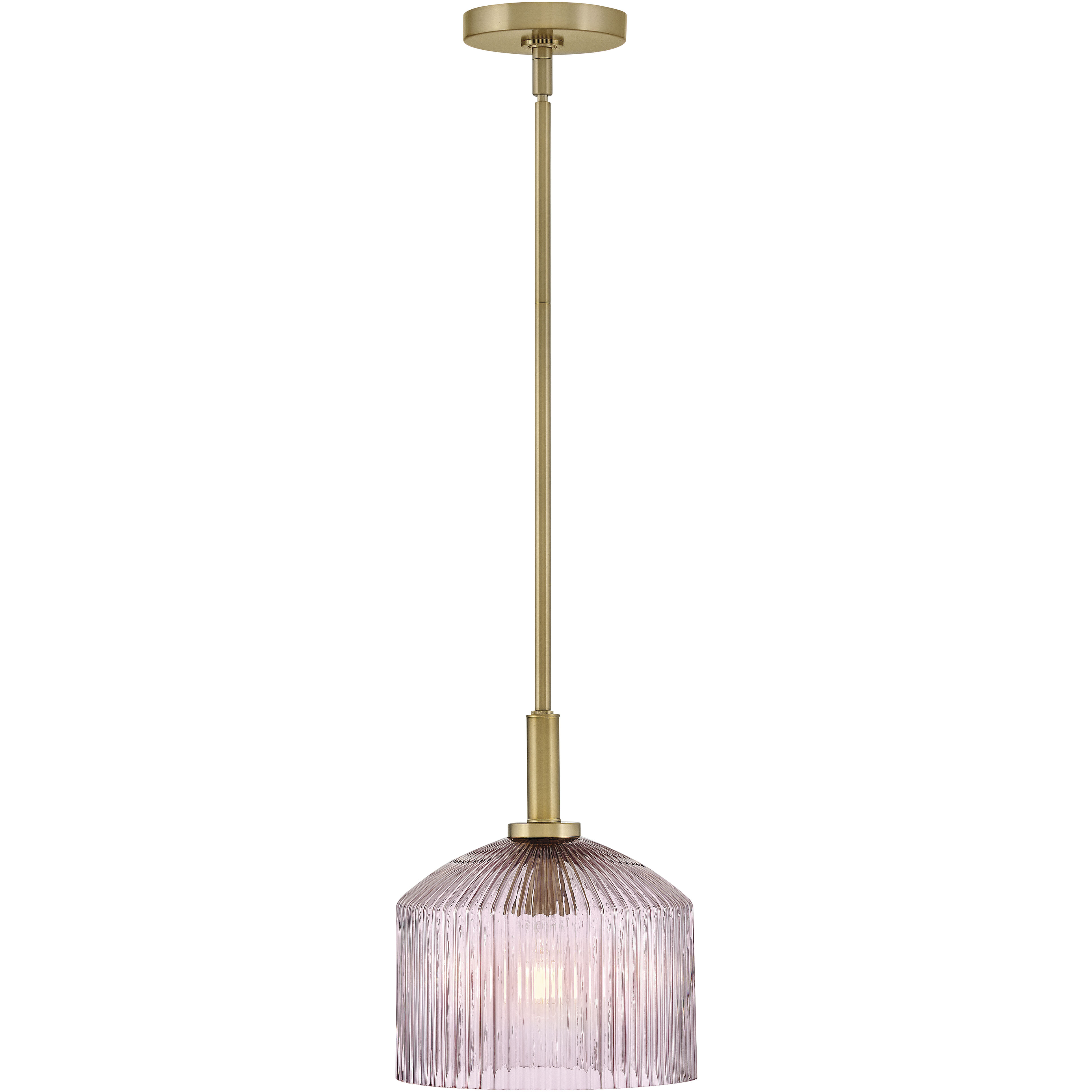 Lisette 1 Light 9 inch Lacquered Brass Pendant Ceiling Light in Lacquered Brass and Rose