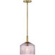 Lisette 1 Light 9 inch Lacquered Brass Pendant Ceiling Light in Lacquered Brass and Rose