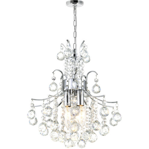 Princess 3 Light 12 inch Chrome Mini Chandelier Ceiling Light