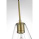 Gene 1 Light 7 inch Satin Gold Pendant Ceiling Light