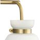 Lexie 3 Light 22 inch Brushed Gold Bathroom Vanity Light Wall Light