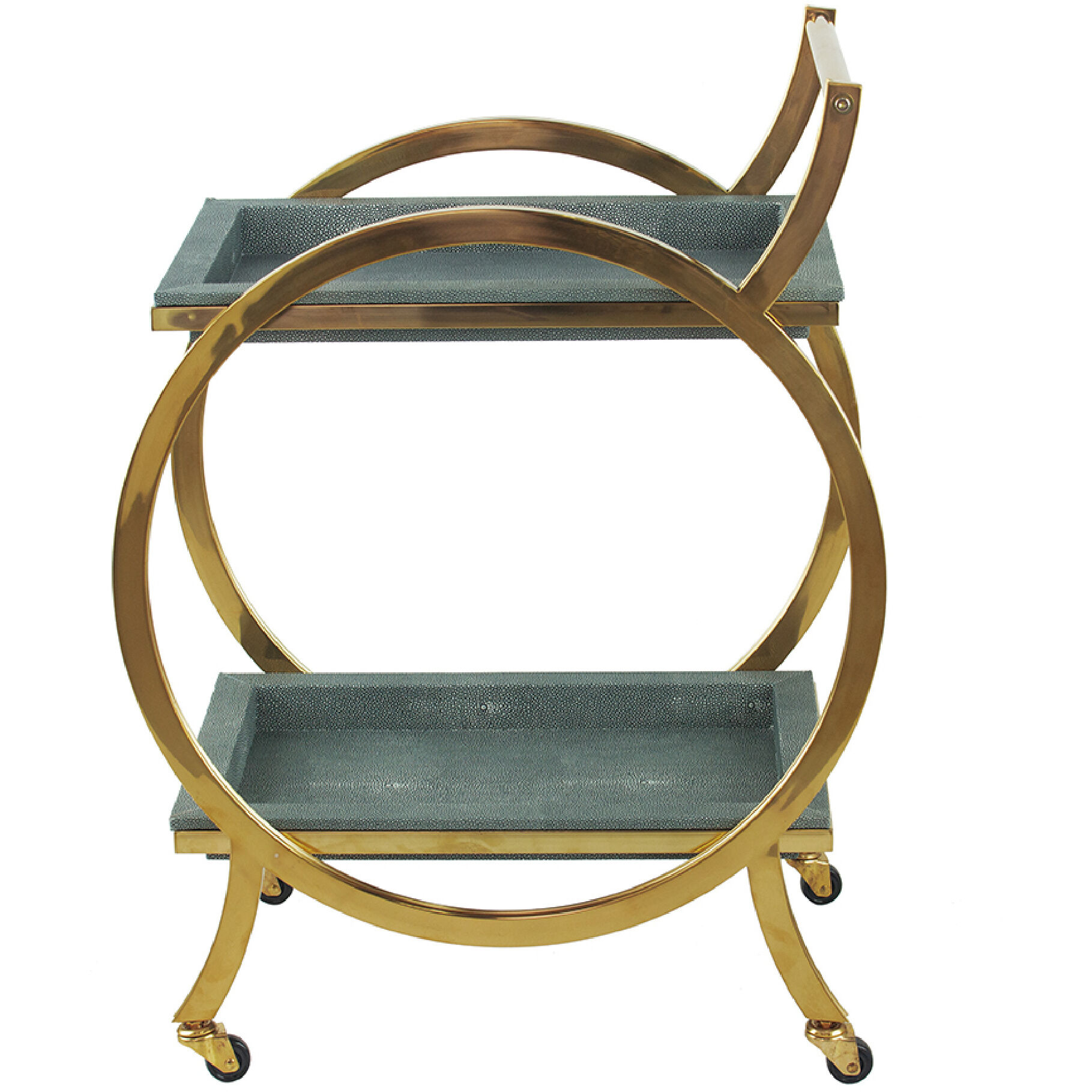 Luxe Grey/Gold Bar Cart