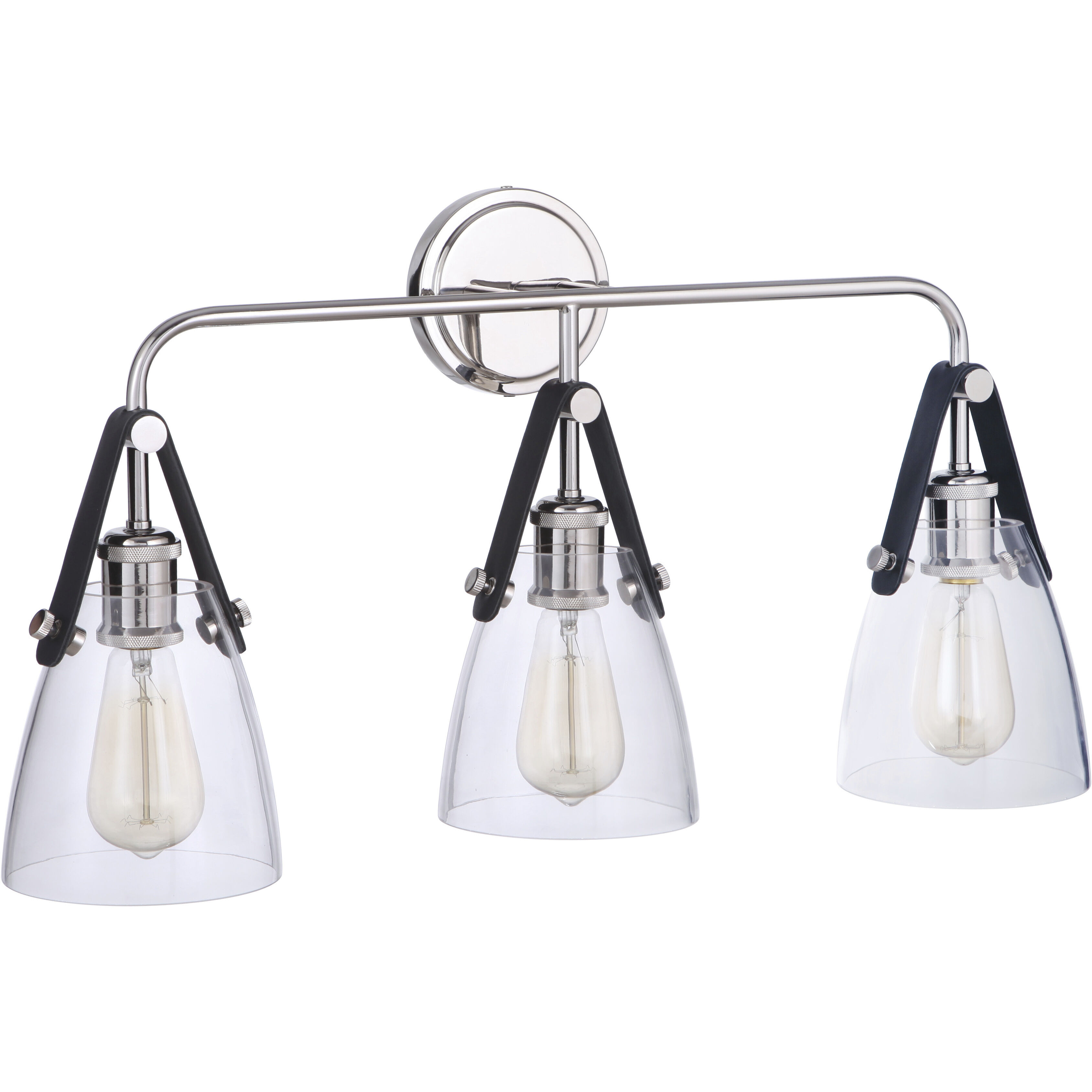 Gallery Hagen 3 Light 26 inch Polished Nickel Vanity Light Wall Light