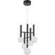 Terra LED 12 inch Black Chandelier Ceiling Light