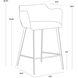 Griffin 34.75 inch November Grey / Bravo Cognac Counter Stool