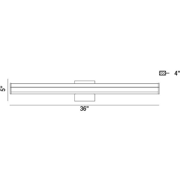 Arco LED 36 inch Aluminum Wall Sconce Wall Light, Large