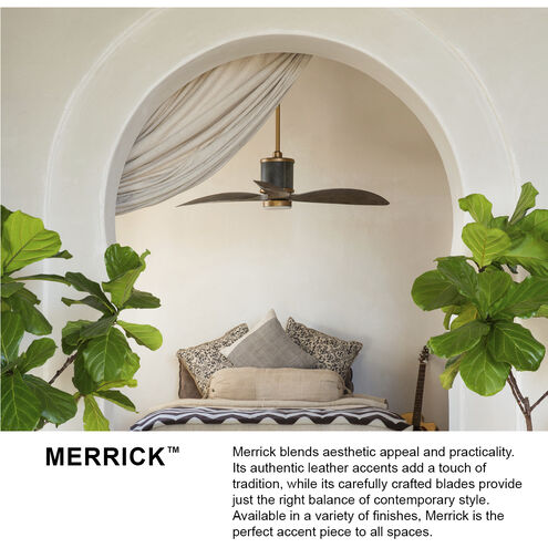Merrick 60 inch Metallic Matte Bronze with Driftwood Blades Ceiling Fan
