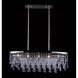 Hollywood Blvd. LED 8 inch Polished Nickel and Clear Glass Tear Drops Chandelier Ceiling Light