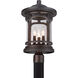 Marblehead 3 Light 19 inch Palladian Bronze Outdoor Post Mount