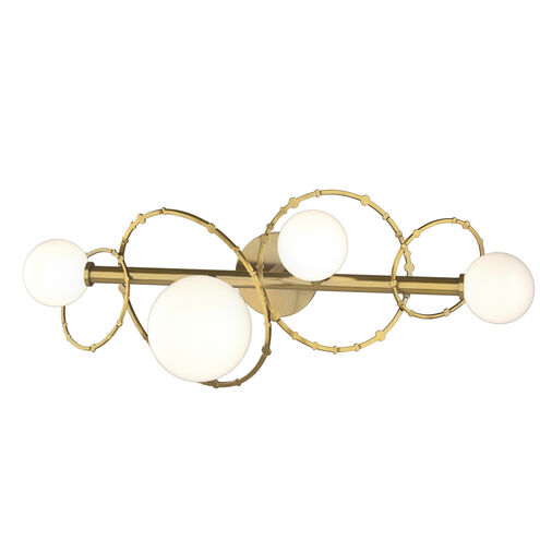 Olympus 4 Light 30.1 inch Modern Brass Bath Sconce Wall Light