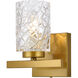 Cassie 1 Light 8 inch Brass Bath Sconce Wall Light