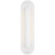 Kelly Wearstler Teline LED 6 inch Matte White Oval Sconce Wall Light