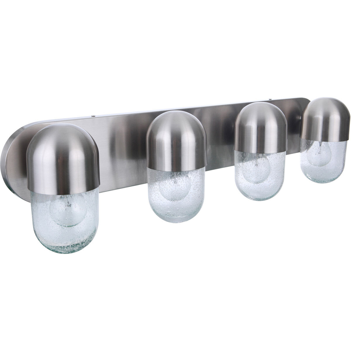 Pill 4 Light 31.38 inch Brushed Polished Nickel Vanity Light Wall Light