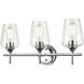 Ashford 3 Light 22 inch Chrome Vanity Light Wall Light