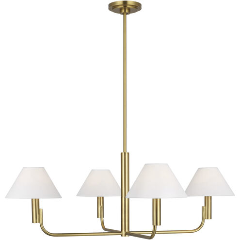Sean Lavin Colfax 4 Light 34.5 inch Burnished Brass Chandelier Ceiling Light