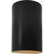 Ambiance 2 Light 7.75 inch Carbon Matte Black and Champagne Gold Wall Sconce Wall Light in Incandescent, Carbon Matte Black/Champange Gold