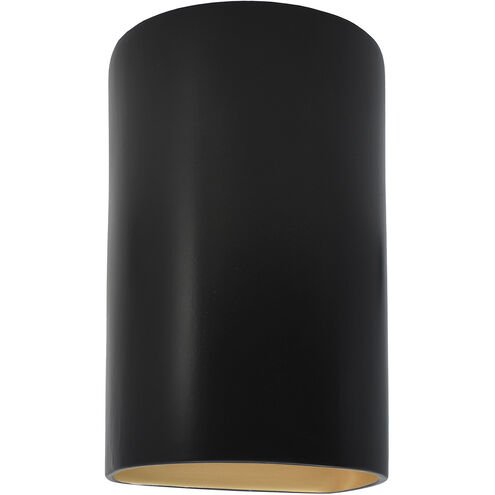 Ambiance 2 Light 7.75 inch Carbon Matte Black and Champagne Gold Wall Sconce Wall Light in Incandescent, Carbon Matte Black/Champange Gold