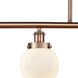 Ballston Beacon LED 48 inch Antique Copper Island Light Ceiling Light in Matte White Glass