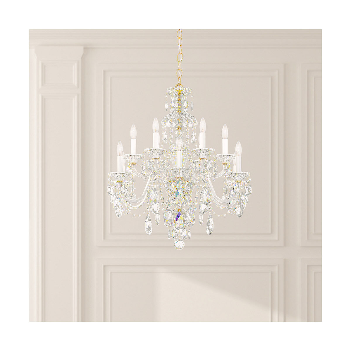 Sterling 12 Light 29 inch Aurelia Chandelier Ceiling Light in Swarovski