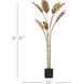 Tropical 87.25 inch 40 watt Vintage Brass and Black Floor Lamp Portable Light, Grande