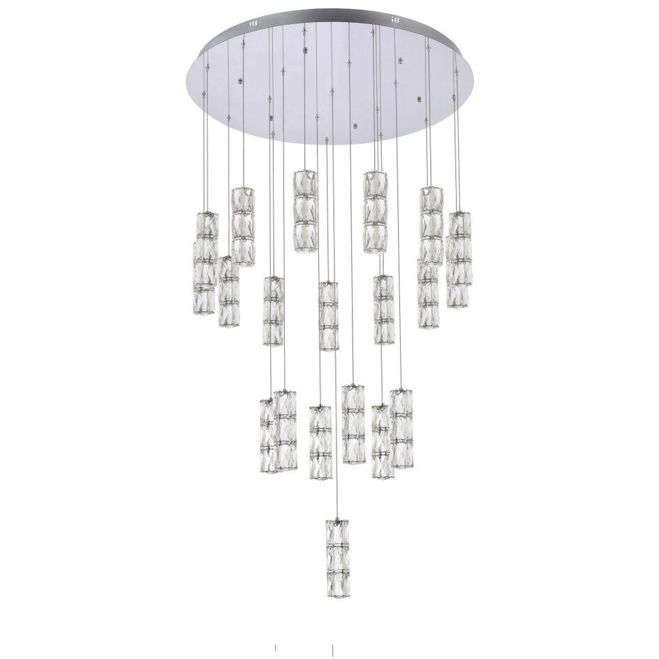 Polaris 20 Light 38 inch Chrome Chandelier Ceiling Light