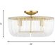 C&M by Chapman & Myers Pierce 4 Light 20 inch Burnished Brass Flush Mount Ceiling Light