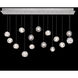 Natural Inspirations 15 Light 48 inch Silver Pendant Ceiling Light in Nebula Studio Glass