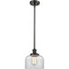 Ballston Large Bell 1 Light 8 inch Oil Rubbed Bronze Pendant Ceiling Light in Clear Glass, Ballston