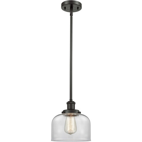 Ballston Large Bell 1 Light 8 inch Oil Rubbed Bronze Pendant Ceiling Light in Clear Glass, Ballston