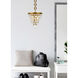 Nordic 3 Light 13 inch Brass Pendant Ceiling Light