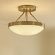 Gus 3 Light 14.5 inch Gold Semi-Flush Mount Ceiling Light, Medium